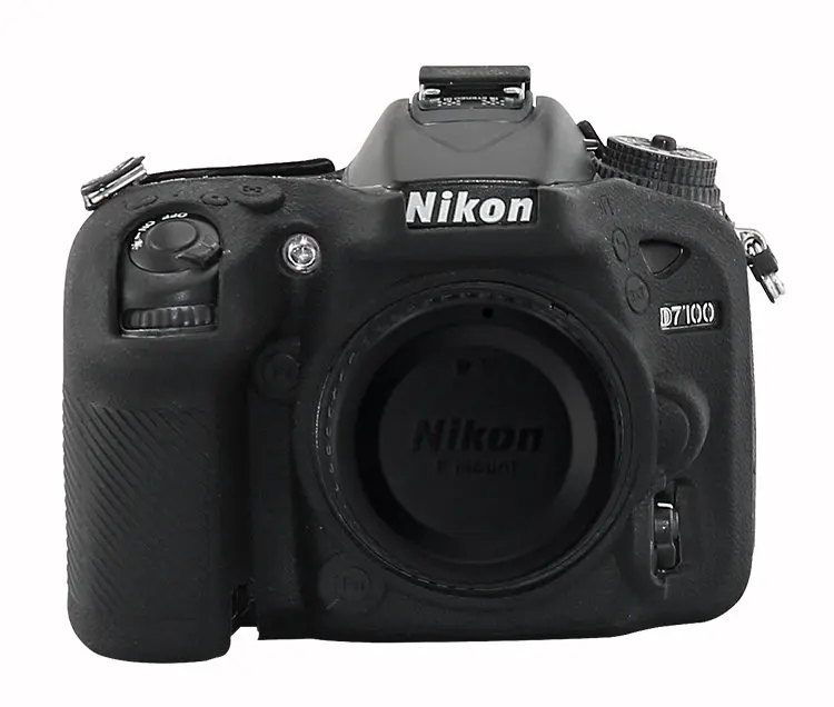 D7100 D7200 Black Камера силиконовый чехол Защитный чехол для Nikon Z7 Z6 D3400 D3500 D5300 D5500 D5600 D7100 D7200 D7500 D810 D810A D750 D850 DSLR - Цвет: D7100 D7200 Black