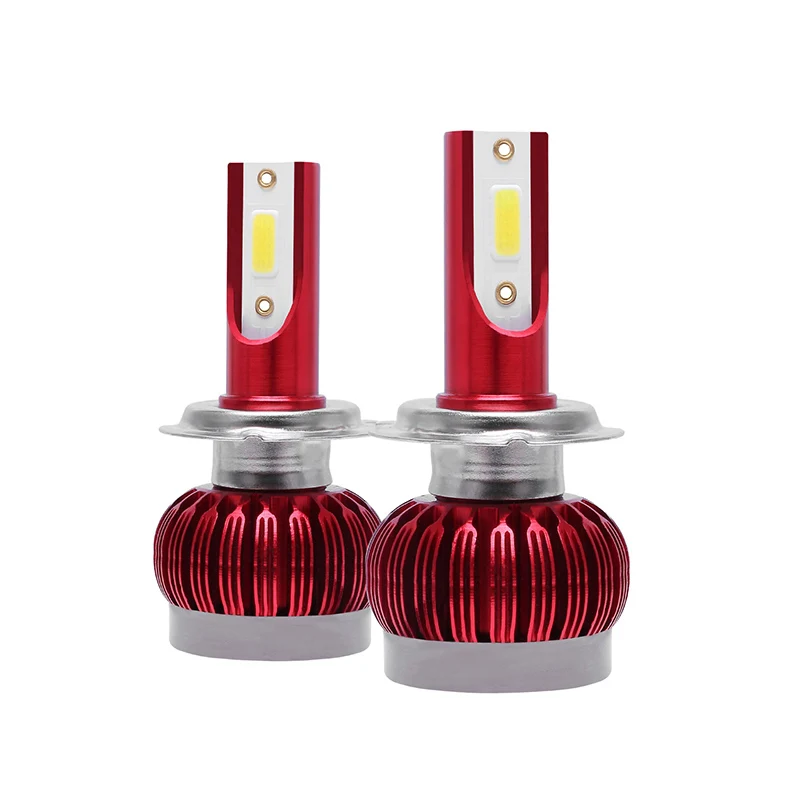 1 Pair LED Car Light Bulbs 10000LM 72W Super Bright COB Auto Led Head Styling Lamps 3000K Golden Yellow(H7) | Автомобили и