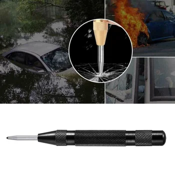 

Metal Tool Steel 2Pcs Automatic Center Punch Strikes Surface Locator Spring Type