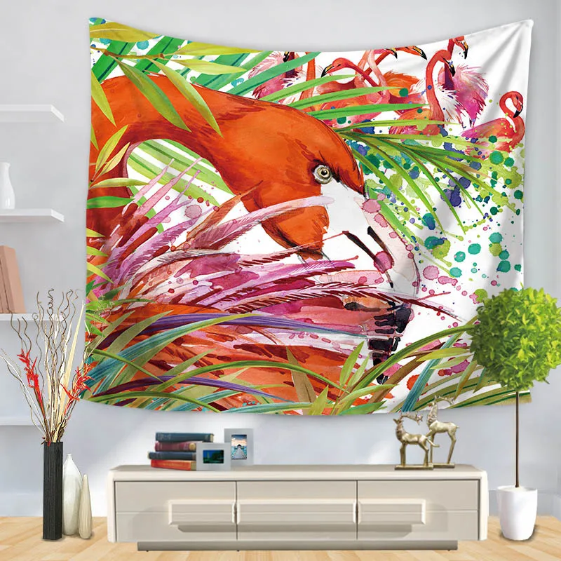 150cm×200cm Tapestry Wall Hanging Carpet Throw Yoga Mat for Home Bedroom Decoration - Цвет: Flamingo 2