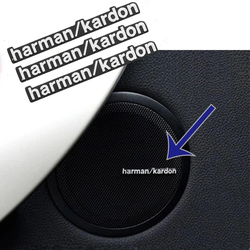 Car Speaker Audio Emblem Sticker For harman/kardon Nissan Juke Tiida Kicks Versa Opel Insignia Corsa D E Mini Cooper R56 F60 | Автомобили
