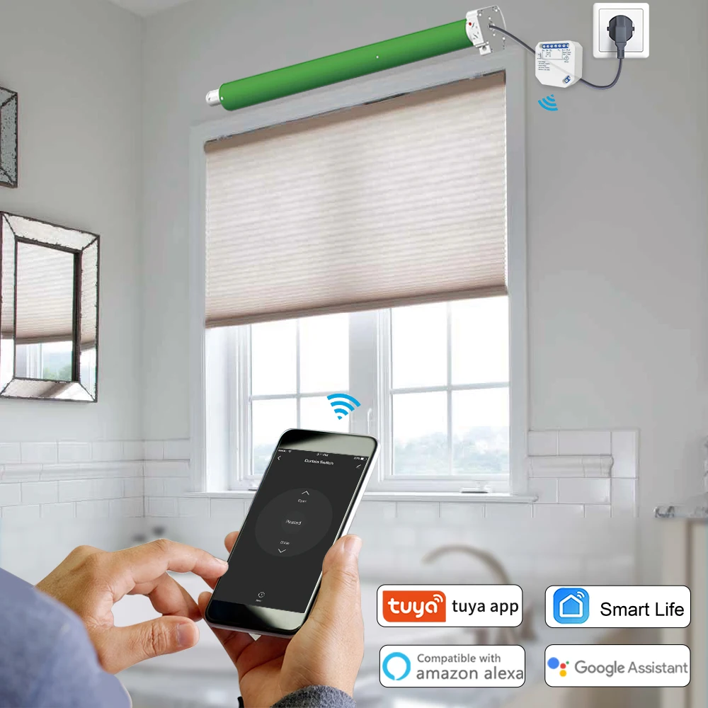  Tuya Smart Life WiFi Curtain Blind Switch for Roller Shutter Electric motor Google Home Alexa Echo  - 4000241037954