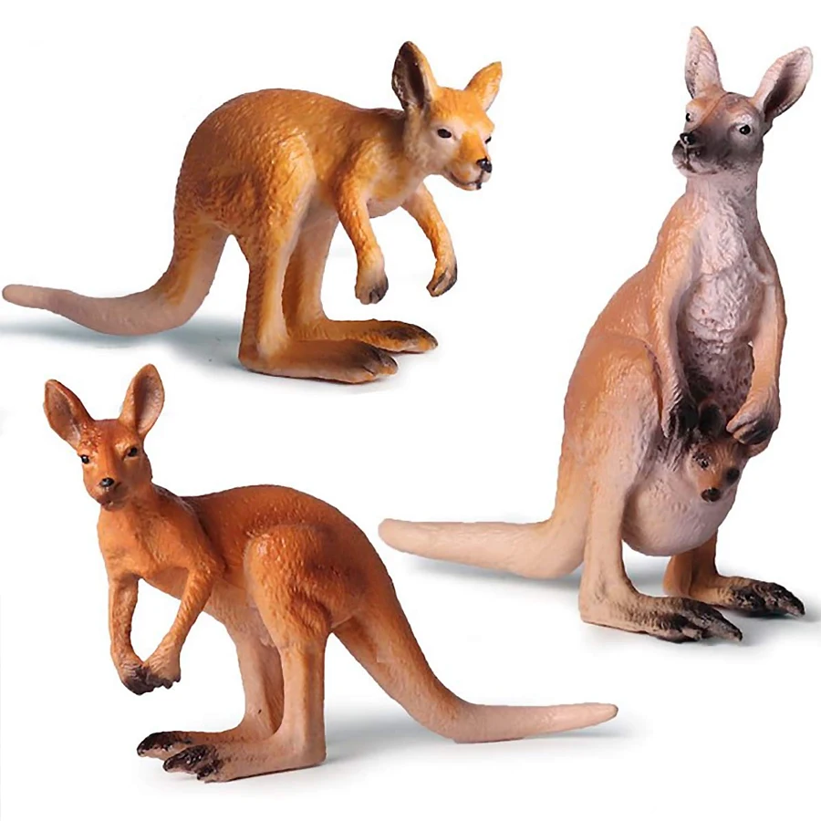 

Realistic Safari Animals Action Figures,Wild Kangaroos Zoo Animals PVC Model Educational Forest Farm Toys Collection For Kids