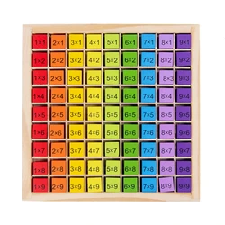 Montessori Educational Wooden Toys Kids 99 Multiplication Table Math Arithmetic