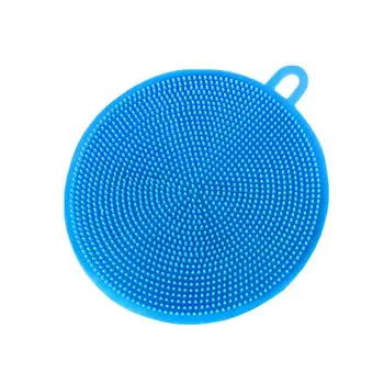 

1pc Random Color Creative Silicone Soft Dishwashing Cloth Tools Multifunctional Kitchen Dish Cleaning Brush T7L2