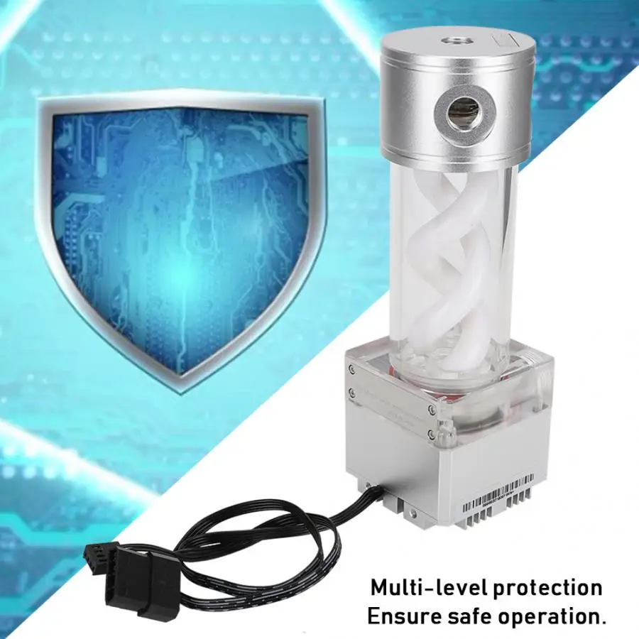 Алюминиевый анод+ PMMA компьютерное водяное охлаждение T-virus интегрированный Водяной насос набор