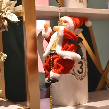 

chain Creative gifts Climbing bead chain Climbing Rope Santa Claus Plush Figurine Party Decoration Winter Christmas Decorations