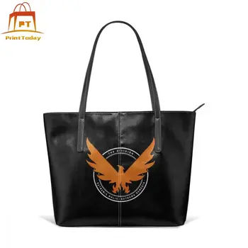 

The Division Game Handbag The Division Top-handle Bags University Women's Leather Tote Bag Pattern High quality Women Handbags