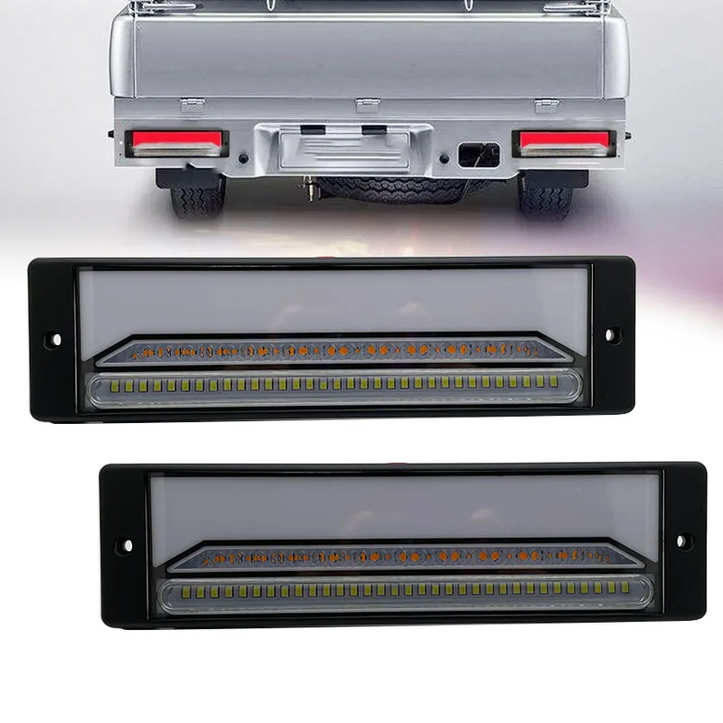 

2x Waterproof LED Trailer Truck Brake Light 4 in1 Neon Halo Ring Tail Brake Stop Turn Light Sequential Flowing Signal Light Lamp