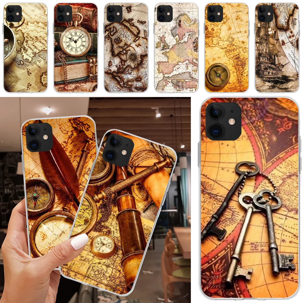 Чехол для телефона Viviana Punk Map Adventure iPhone 5C 5 5S SE 7 8 plus X XS XR MAX 11 pro Pro Max|Чехлы-накладки| |