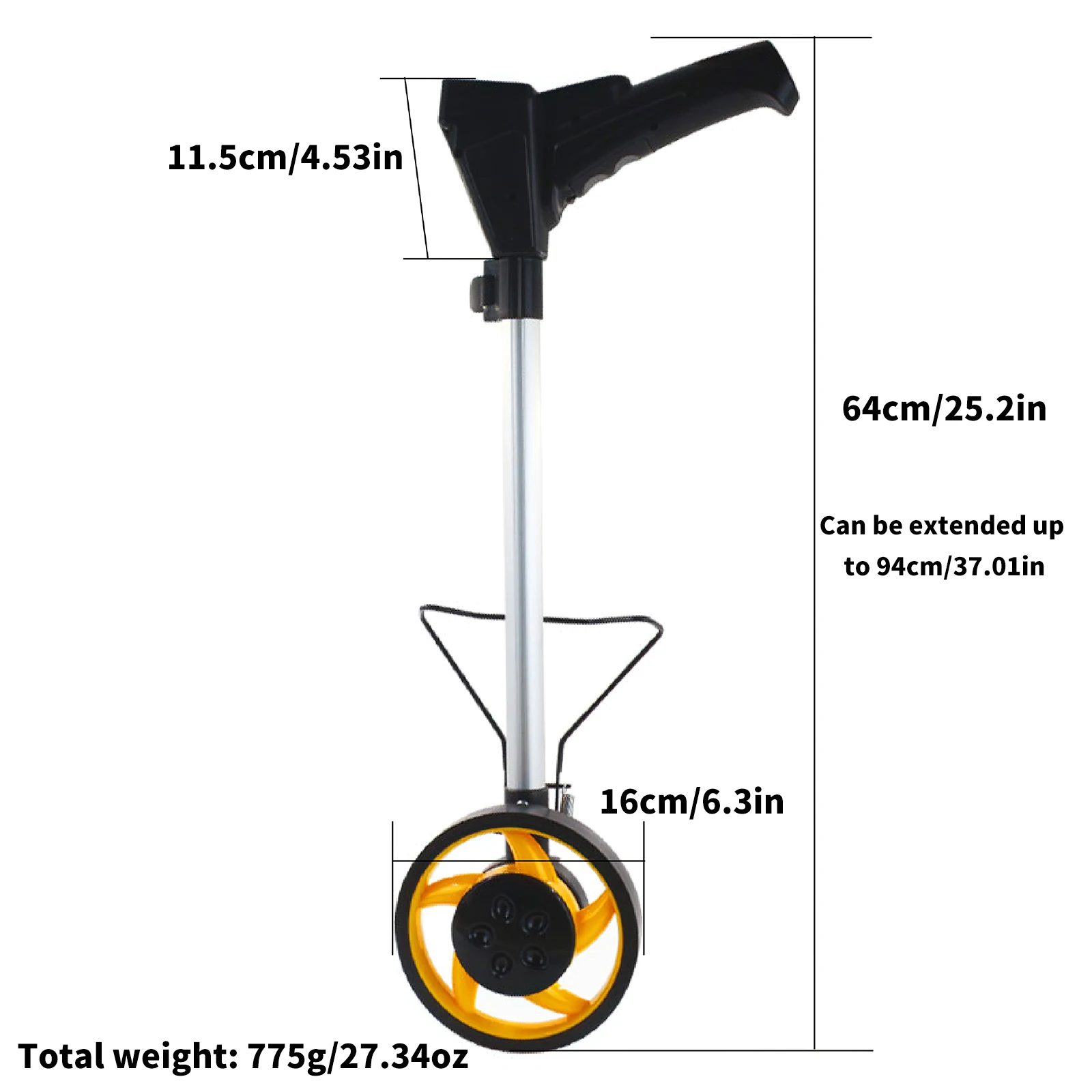 Portable Digital Distance Measuring Wheel Long Distance 09999.9m Feet