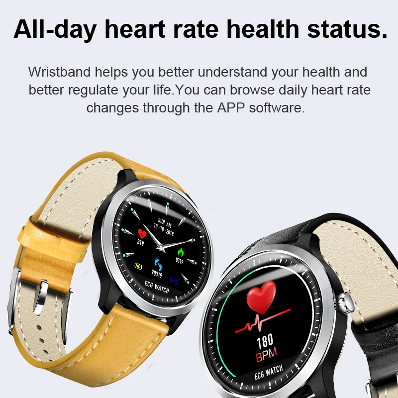 N58 умный Браслет ECG+ PPG Смарт-часы для мужчин IP67 Водонепроницаемый фитнес-трекер монитор сердечного ритма кровяное давление спортивные наручные часы