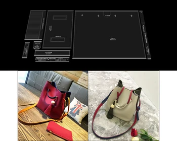 

Fashion Bag DIY Acrylic Stencil Template Leather Sewing Pattern For Handmade Craft