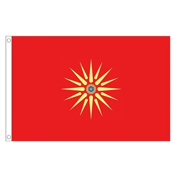 

free shipping xvggdg custom flag 90*150cm macedonian flag Banner Polyester Flag for decoration