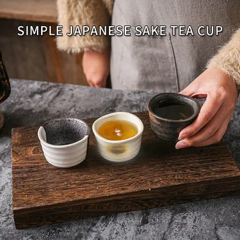 

Japanese style tea water cup stoneware ceramic hand painted Kungfu kitchen cup