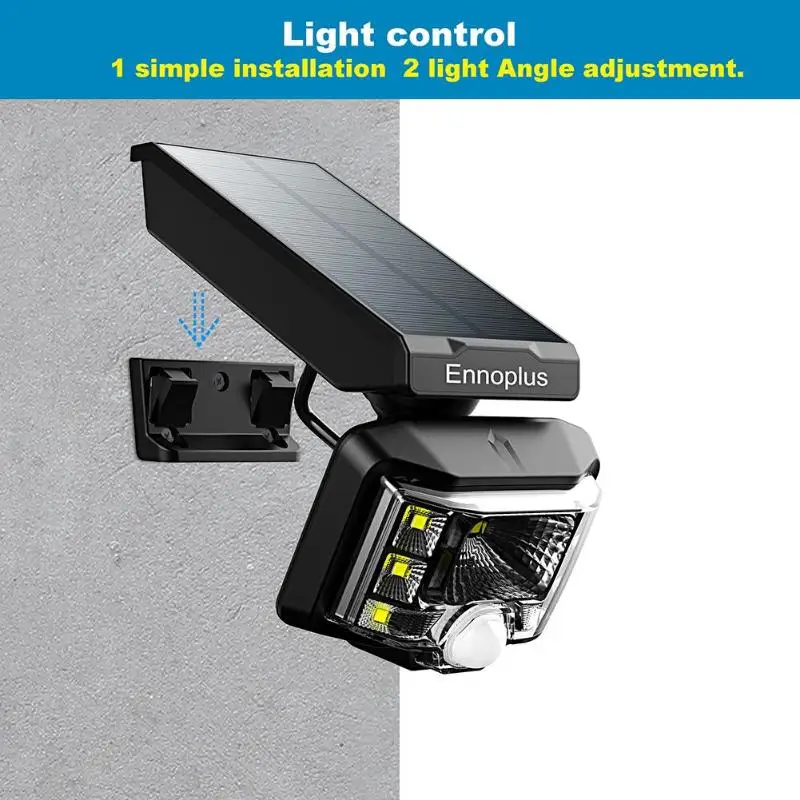 

Solar Powered LED Wall Lamp Smooth Appearance Motion Sensor Waterproof Outdoor Emergency Superb Craftsmanship Light