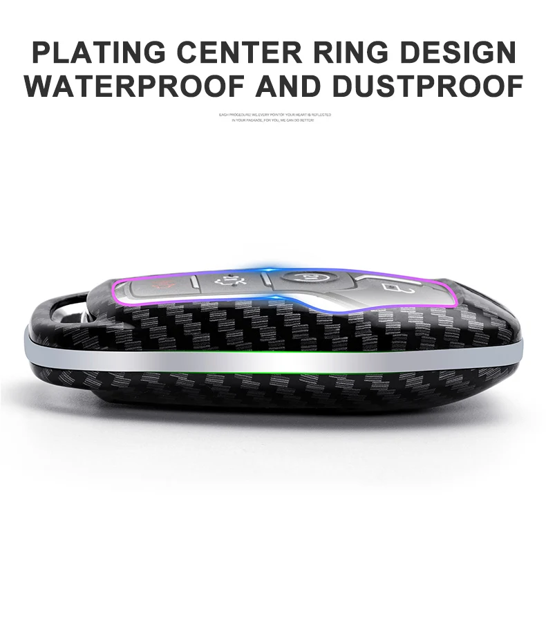 Carbon Fiber Car Smart Key Cover Case Fob For Lincoln MKZ MKC MKX For Ford Fusion Mondeo Mustang F150 Protect Shell Accessories - H7f999ba20e664588b247248918069ff41