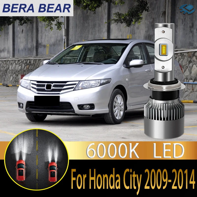 BERA Медведь автомобилей головной светильник лампы светодиодный для Honda City баллада GM2 GM3 2009- светодиодный автомобиль 6000K 10000LM белый светильник Авто головного средства ухода за кожей Шеи светильник 2X