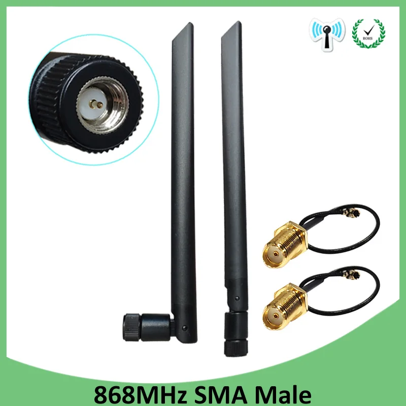 GRANDWISDOM 868mhz antenna 5dbi sma male 915mhz lora antene module lorawan type 1 SMA female pigtail Extension Cable