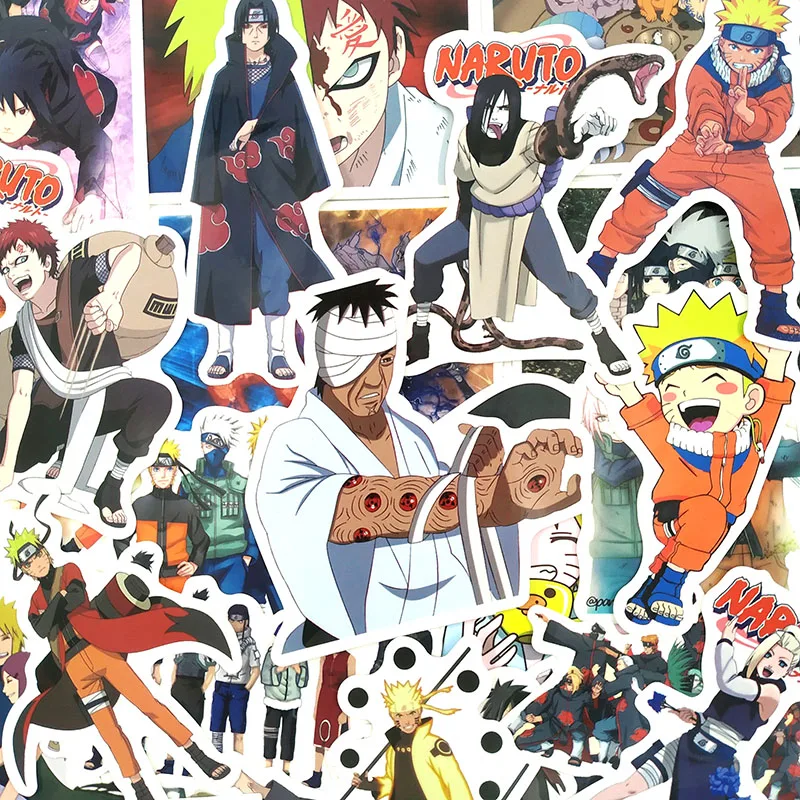 49 шт./упак. классические ботинки в стиле аниме «Naruto как у героя мультфильма Саскэ наклейки с принтом в виде персонажей из мультфильма для детей чемодан мотоцикл самокаты велосипеды для ноутбука игрушки наклейки