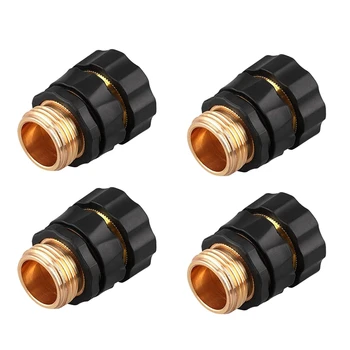 

HTHL-Hose Quick Connector, 3/4 Inch Garden Hose Quick Connect, 4 Male Connects + 4 Female Connects Set, Aluminum Quick Connect G