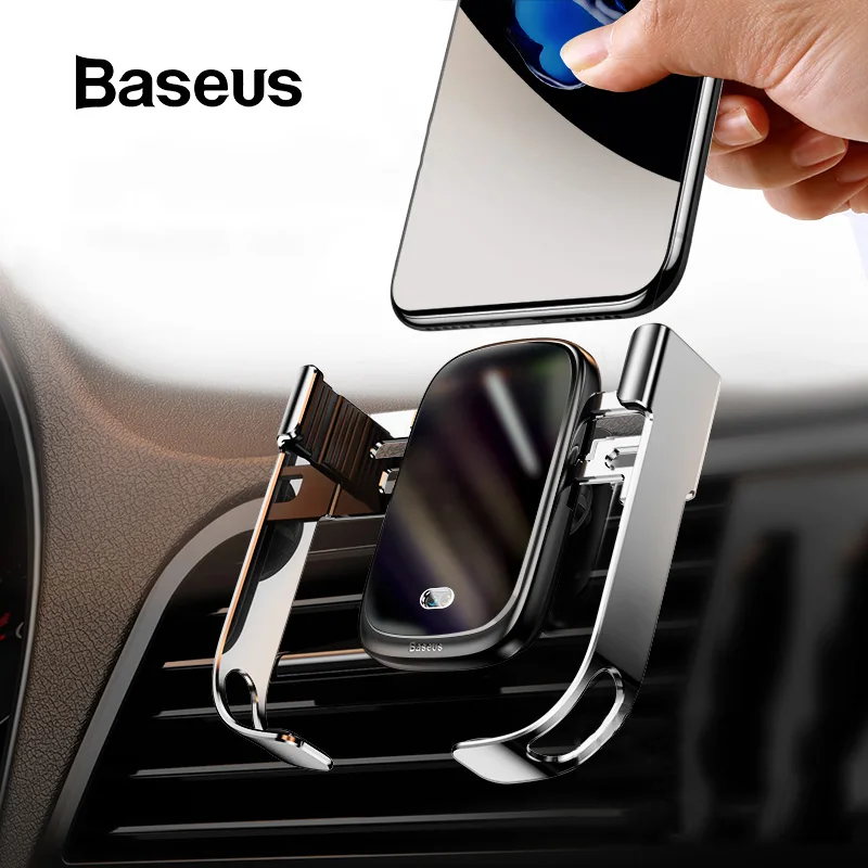 Vente Chargeur de voiture sans fil Baseus 10W Qi pour iPhone chargeur de voiture sans fil Intelligent infrarouge rapide sans fil chargeur de téléphone de voiture