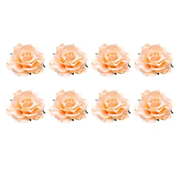 

8Pcs Cloth Flower Shaped Brooch Lifelike Rose Corsage Bride Breastpins Dress Pin