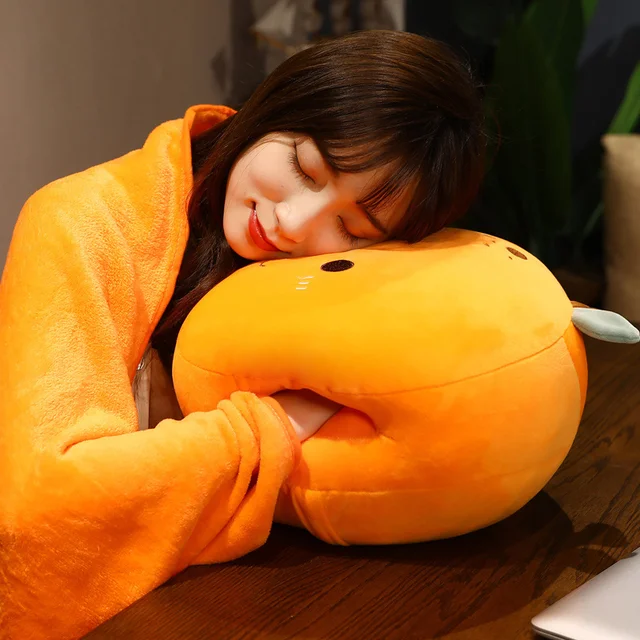 38cm Nice Cartoon Peach Orange Blueberry Plush Toys Stuffed Soft Blanket Lovely Fruit Pillow Doll For Kids Girls Birthday Gifts 4