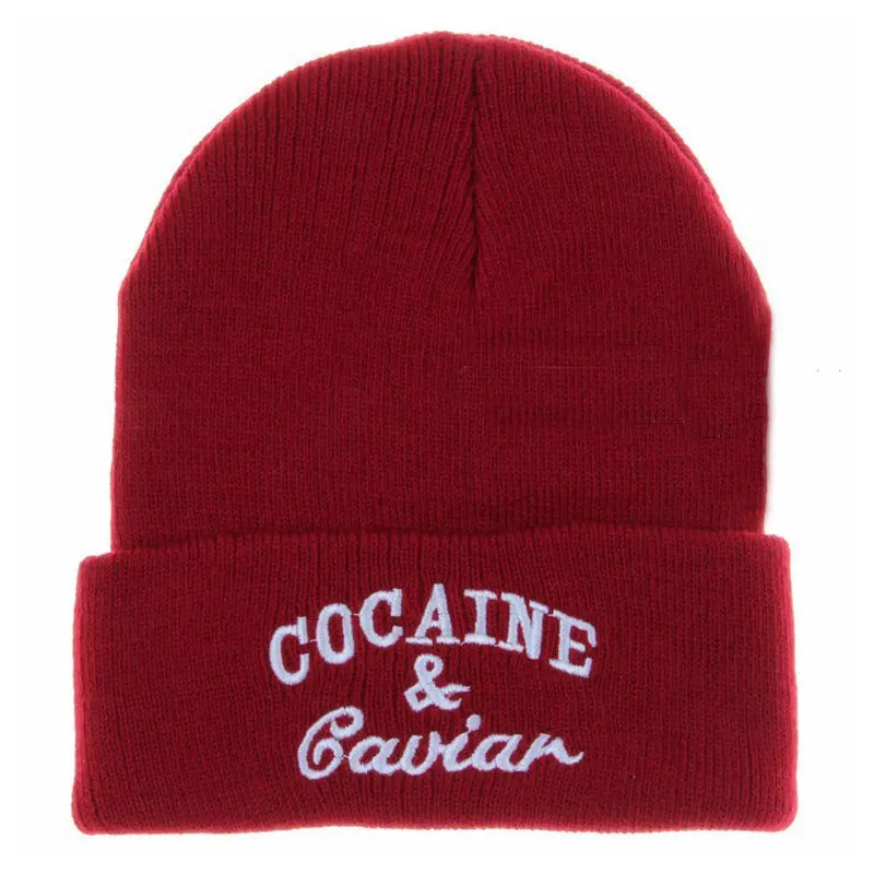 Унисекс зимняя мода Cocain& Caviar Beanie хип-хоп шапка вязаные Повседневные шапки Gorro для мужчин и женщин хлопковая спортивная шапка Gorras