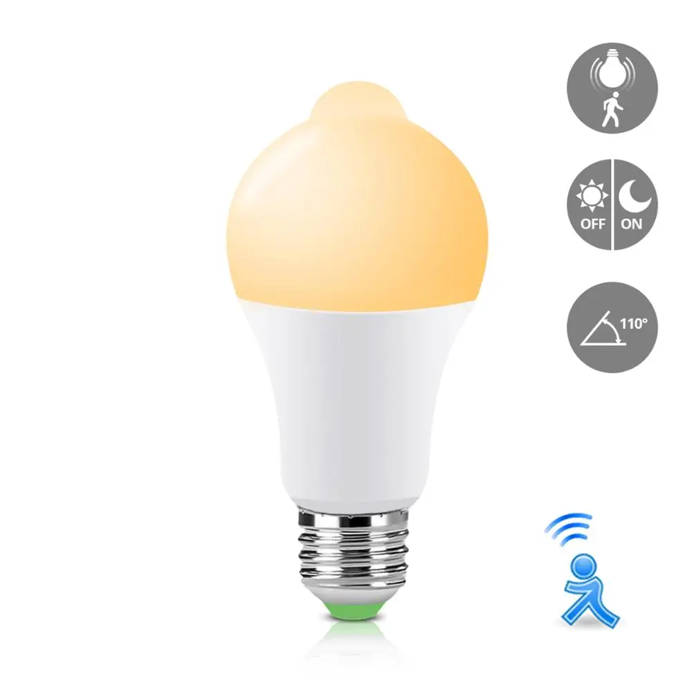

LED Motion Sensor Light Bulb 18W 12W IR Movement Detection Night Light Auto On Off Night Lamp PIR Sensor led Hallway Bathroom