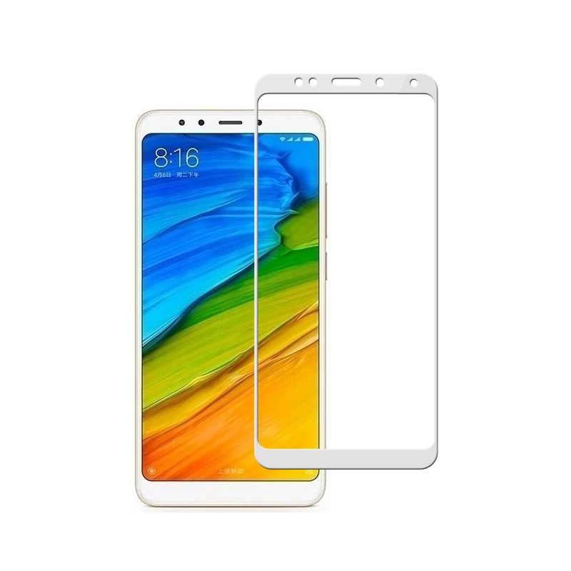 White 2 шт полное покрытие из закаленного стекла для Xiaomi Redmi 5/Redmi 5 Plus Защитное стекло для экрана для Xiaomi Redmi 5 Plus стекло - Цвет: White