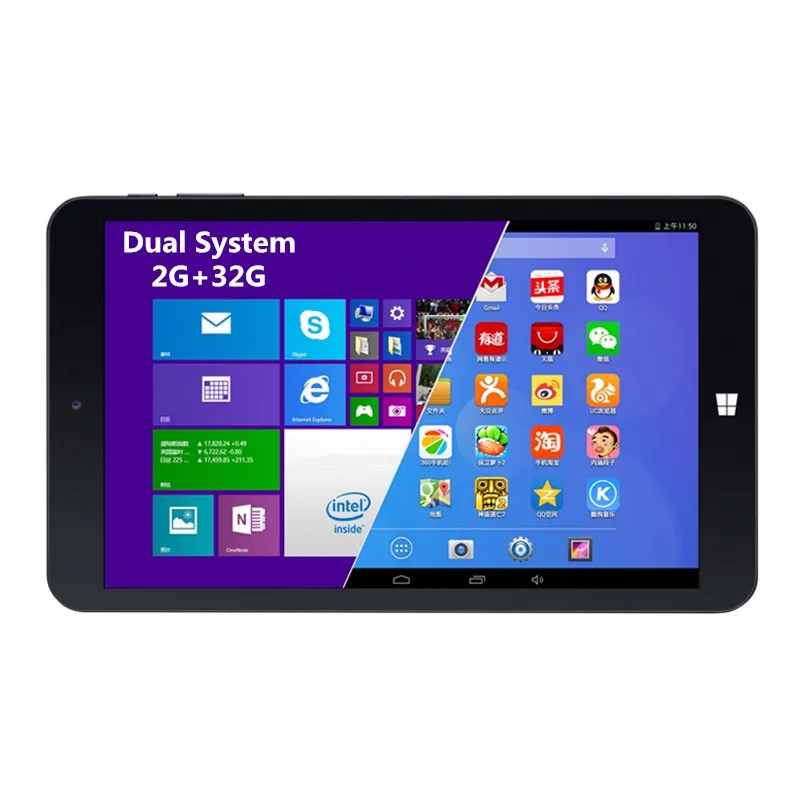 Sistema Dual tipo-c, 8 pulgadas, 2GB + 32GB, CWI519, Android 5,1 + Windows 10, HDMI, Compatible con dos cámaras, Bluetooth, WFI