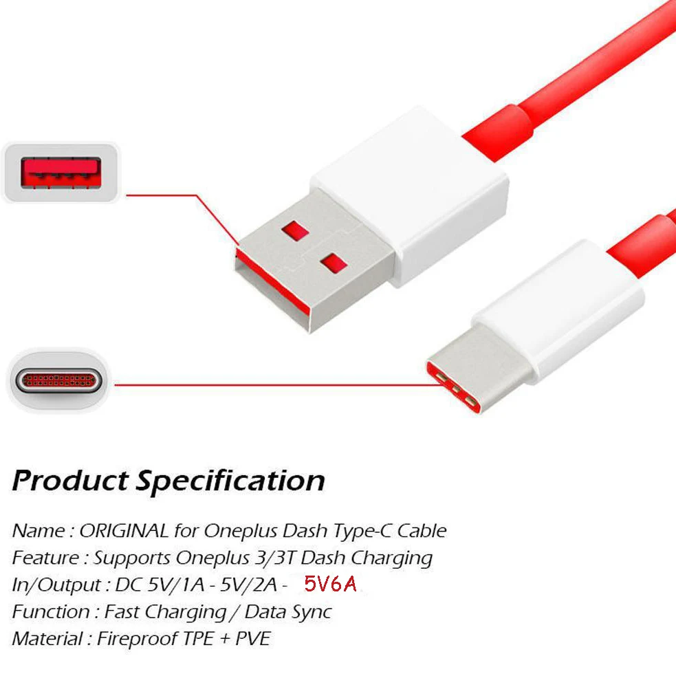 Oneplus 6A 7 pro оригинальный кабель для быстрой зарядки usb передачи данных Type C