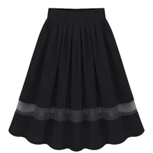 Юбки с талией, весенние цвета, повседневный стиль, женские, одноцветные,, высокая, плюс, белые, летние, хит, макси, размеры, женские, свободные, черные, Confortabl