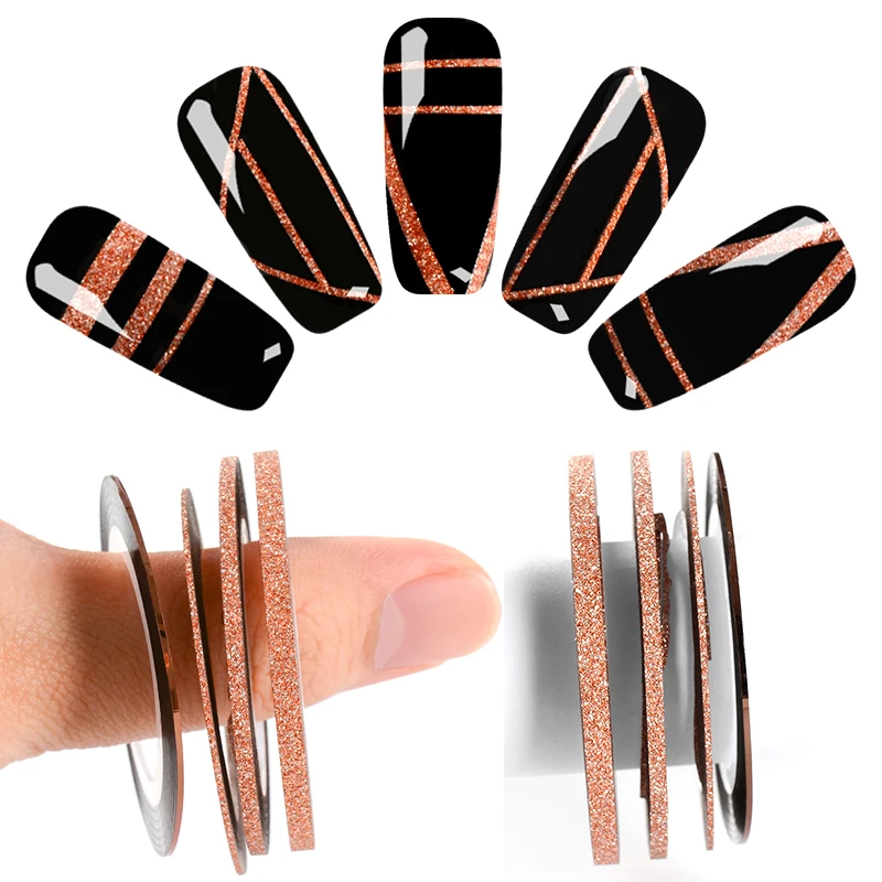 1 мм/2 мм/3 мм матовый блеск для ногтей, Чередование ленты линия разноцветные, для ногтей инструмент для укладки волос Стикеры наклейка DIY украшения для ногтей - Цвет: BM03904
