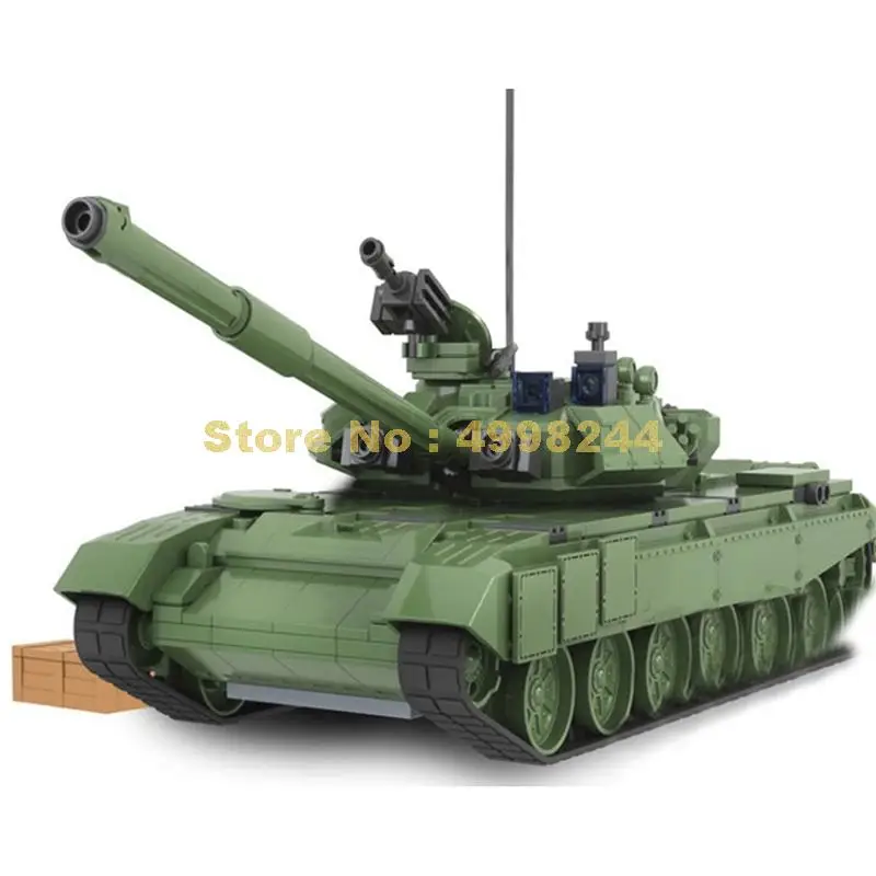 456 шт. военный боевой танк t90a морской герой строительный блок 2 игрушки|Блочные