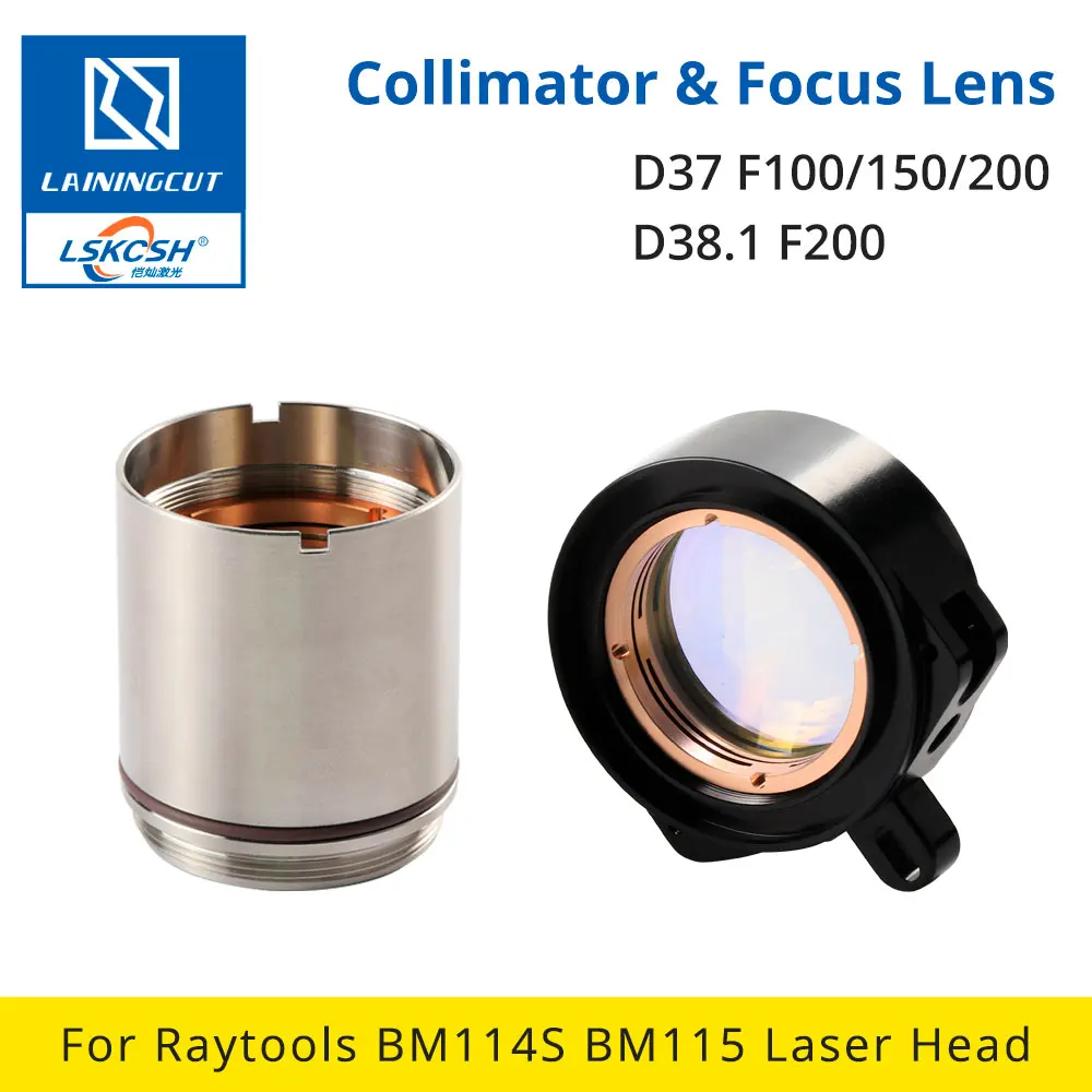 LSKCSH Raytools BM114S коллиматорный& Фокусирующая линза D37 F100/150/200 D38.1 F200 с объективом держатель для Raytools Лазерная режущая головка BM115