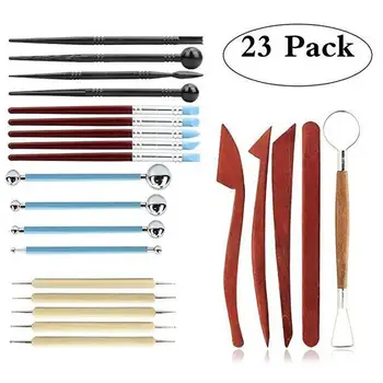 

23 Pcs Clay Modeling And Pottery Sculpting Dotting Tools Ball Stylus Pen Set Ceramics Sculpting Tool