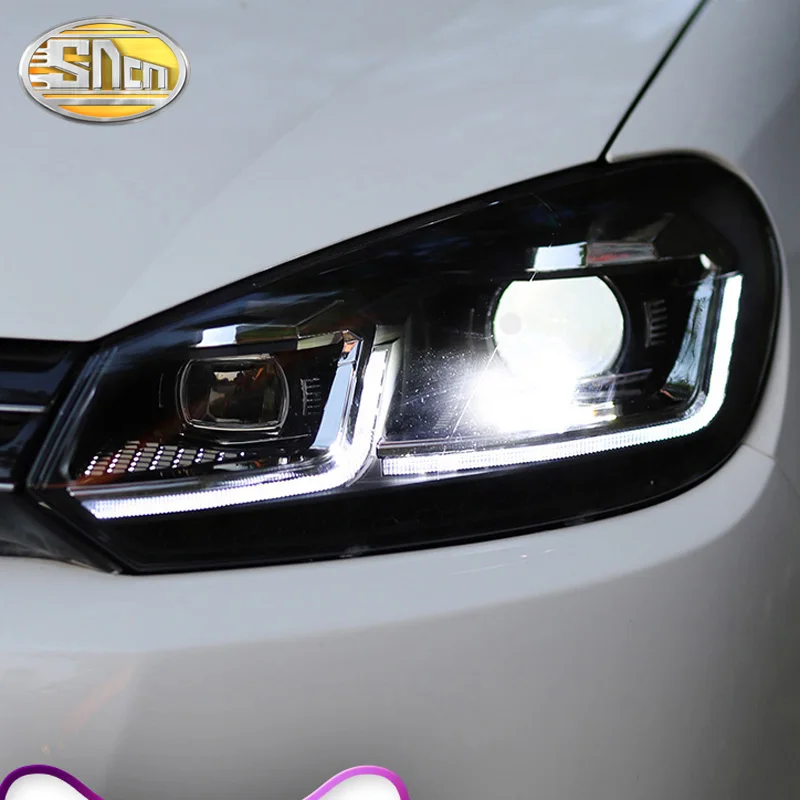 Автомобильный Стайлинг для VW Golf 6 фары 2009 2013 Golf6 mk6 R20 светодиодный фар глаза ангела