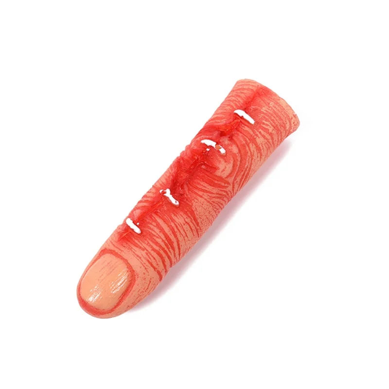 Suture finger Halloween Realistic Broken Finger Bloody Horror Scary Cutted Fingers Prop For Haunted House Halloween Party Decoration - Color: Suture finger