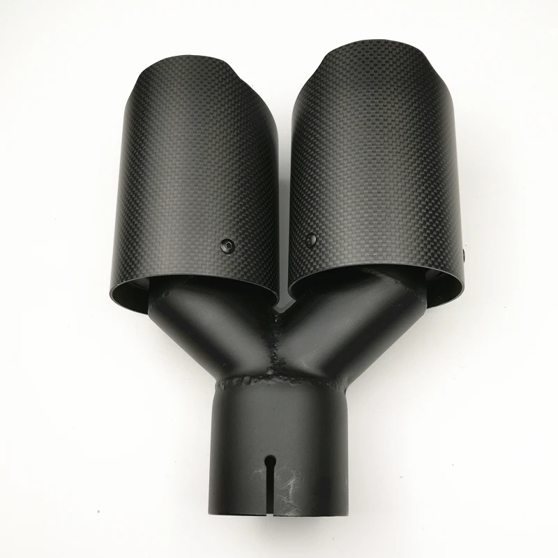 

Y Model Dual Car Styling carbon exhaust tip double for muffler exhaust pipe(one left and one right)