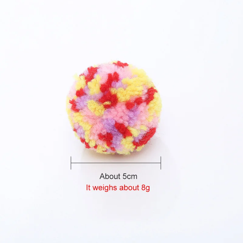 1Pc Pet Toy Plush Ball Cat Ball Toy Bouncy Ball Small Pet Interactive Toys Multi Color Choice Bayberry Ball Cat Throwing Toys