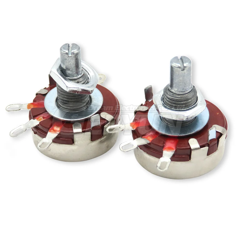 WTH118 Potentiometer Variable Resistor VR Resistance 1K 2.2K 4.7K 10K 22K 47K 100K 470K 1M 2W 1A 100K Ohm 2PCS