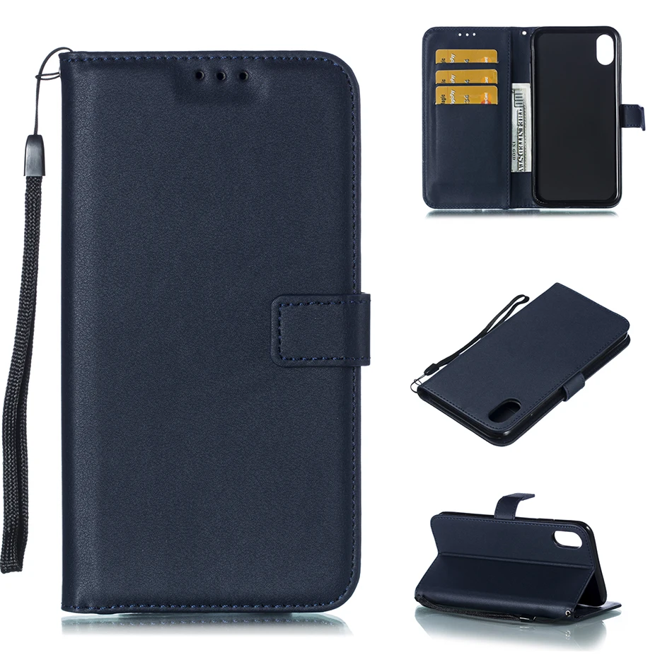 Чехол книжка для Sony Xperia M4 M5 Z3 Z5 Compact E4 E5 XZ XZ1 XA Ultra XA2 L1 L2 задняя крышка iPhone X