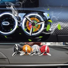 Светодиодный фонарь автомобильный освежитель воздуха сила пропеллера форма духов вентиляционное отверстие клип Декор вентилятор автомобиля ароматерапия авто аксессуары для интерьера