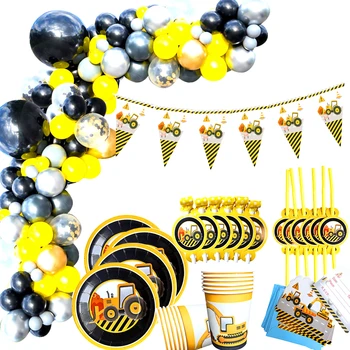 

1 Set Small Truck Engineering Car Balloon Construction Party Decoration Birthday Party Supplies Baby Shower Boy Birthday