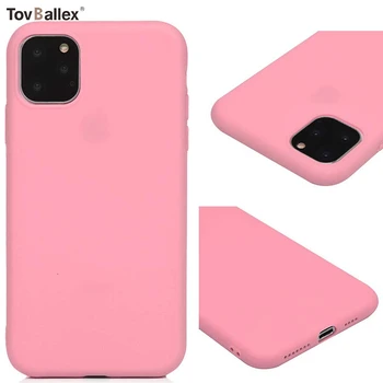 

500Pcs Phone Case For Apple iPhone 11 Pro Max XS XR X 8 7 6 6S Plus SE 5 5S Kawaii Cute Candy Solid Color Shockproof Back Cover