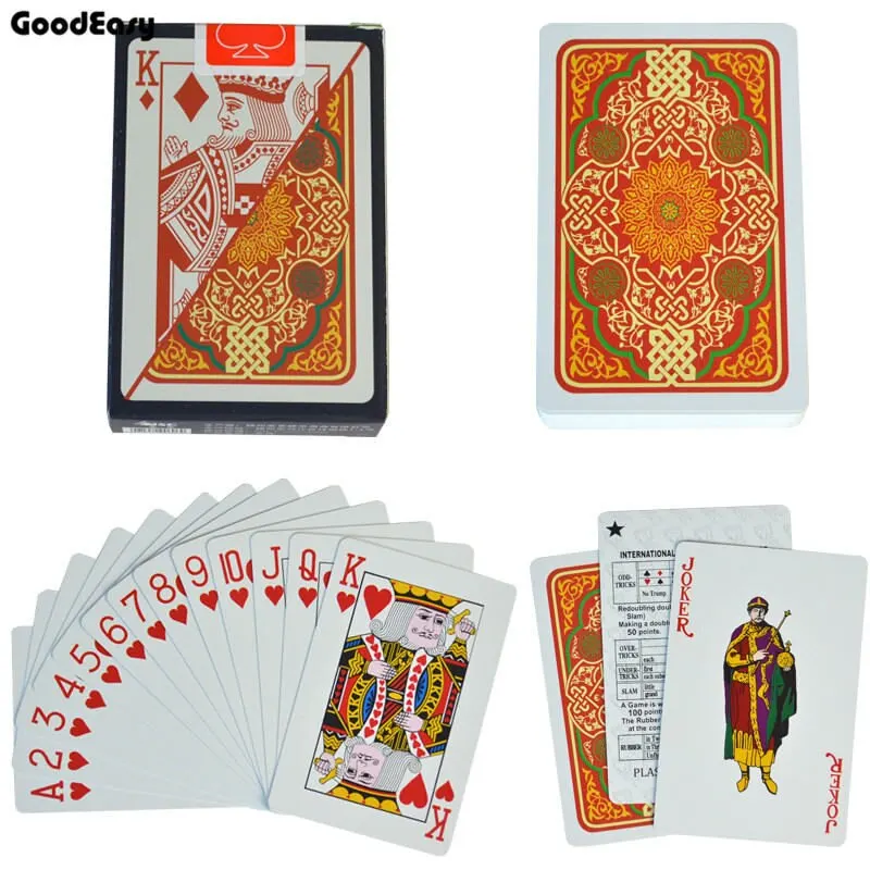No.6828 Red Карты для покера из ПВХ водонепроницаемый Техасский Холдем игральные карты черный Джек пластиковая игровая карта Покер Игра настольная игра Карта Прямая поставка 1 шт - Цвет: No.6828 Red