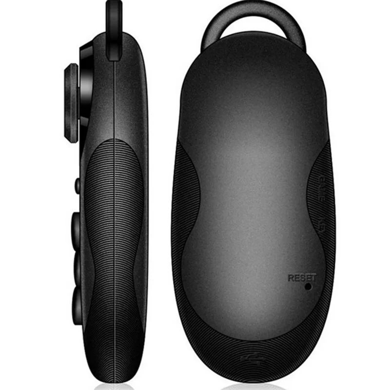 Черный Mini Wireless Bluetooth USB Game Pad Remote Controller For xiaomi iphone 8 IOS Android VR PC Phone TV Box Tablet joystick joypad - Цвет: Черный