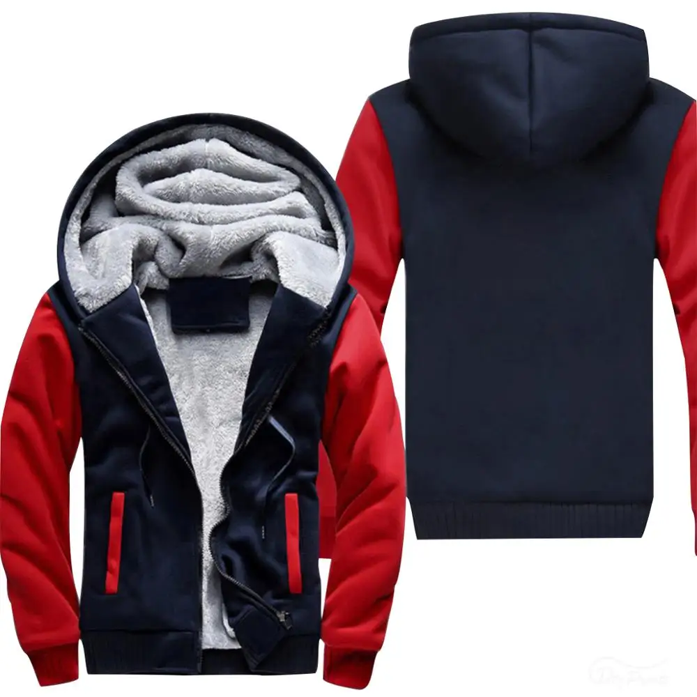 2020 style man zipper hooded hoodie work-picth thick fleece full sleeve warm coat customize design wholeseller price | Мужская одежда